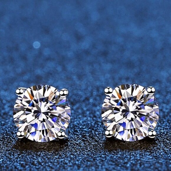 "Birthstone S925 Sterling Silver CZ Stud Earrings for Women/Girl, US1925…